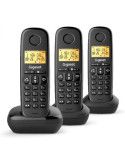 Teléfono Inalámbrico Gigaset Basic 100/ Pack TRIO/ Negro