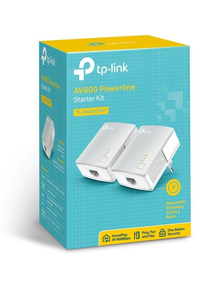 Adaptador Powerline TP-Link TL-PA4010Kit 600Mbps/ Alcance 300m/ Pack de 2