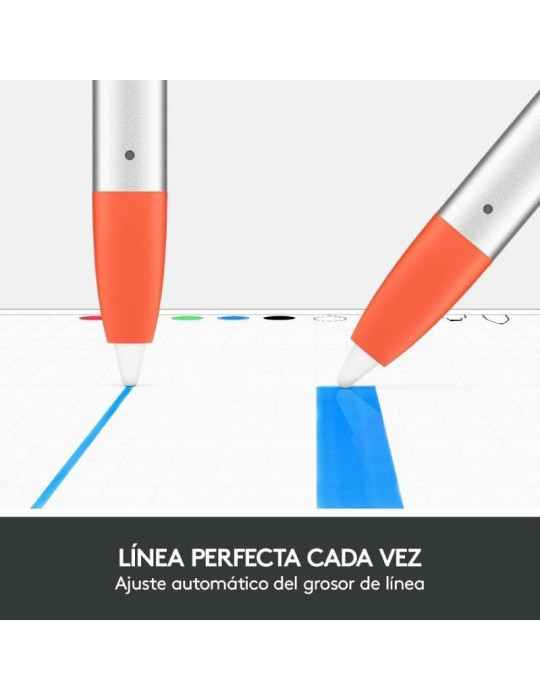 Lápiz Electrónico Logitech Crayon para iPad/ Naranja