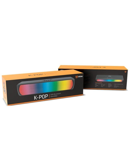 Barra de Sonido con Bluetooth Krom K-POP/ 6W/ 2.0
