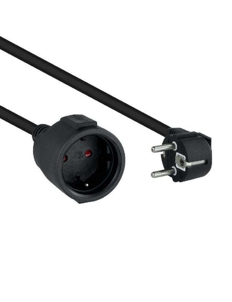 Cable Alargador de Corriente Nanocable 10.22.0610-BK/ Schuko Hembra - Schuko Macho/ 10m/ Negro