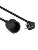Cable Alargador de Corriente Nanocable 10.22.0610-BK/ Schuko Hembra - Schuko Macho/ 10m/ Negro