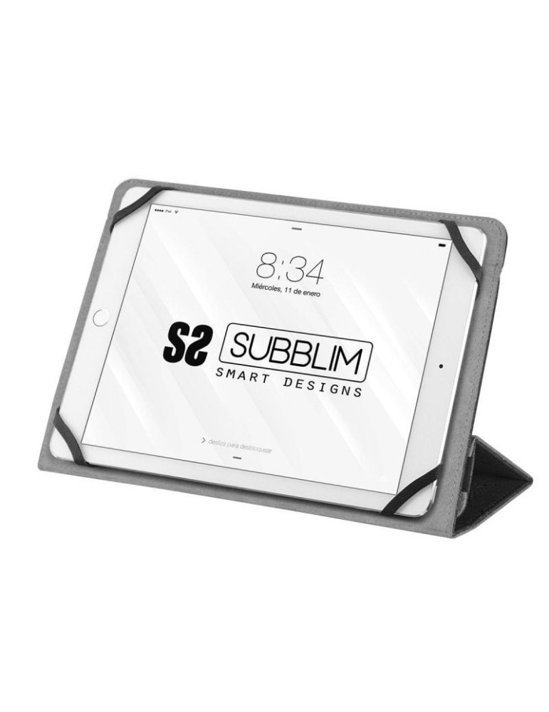 Funda Subblim Clever Stand para Tablets de 9.6"-11"/ Negra