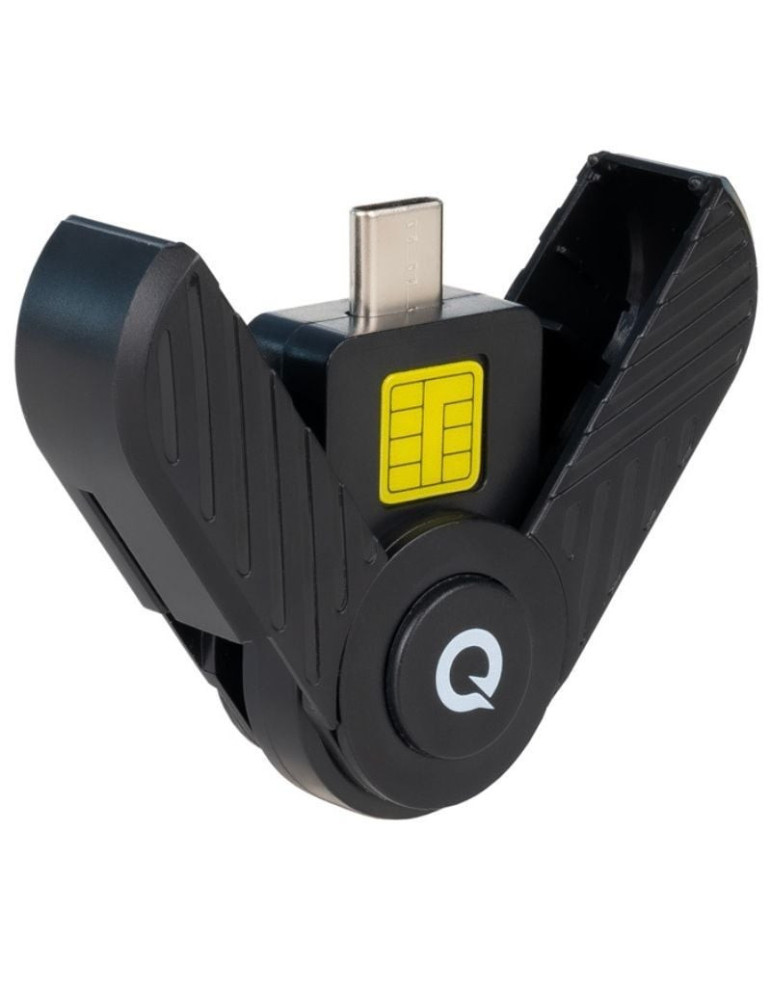 Lector de DNI y Tarjetas TooQ TQR-3011B/ USB Tipo-C/ Negro