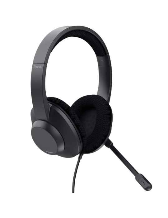 Auriculares Trust Ayda Max USB-ENC/ con Micrófono/ USB/ Negros