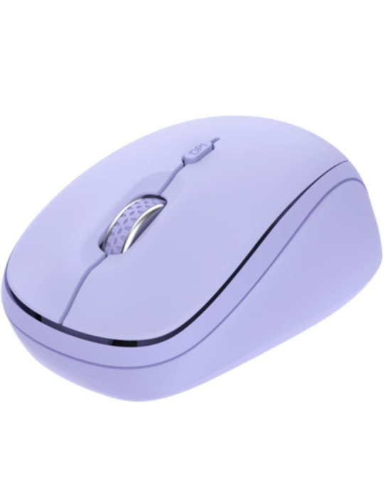 Ratón Mini Inalámbrico Trust Yvi+ Multidispositivo/ Hasta 1600 DPI/ Púrpura