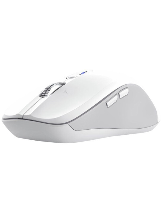 Ratón Ergonómico Inalámbrico Trust Ferro/ Hasta 3200 DPI/ Blanco