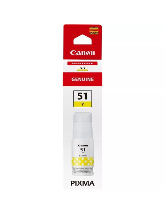 Botella de Tinta Original Canon GI-51/ Amarilla