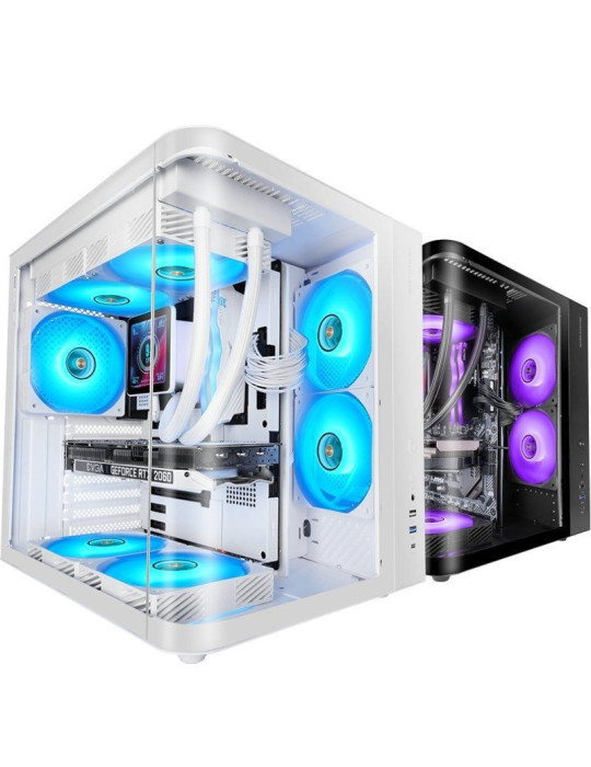 Caja Gaming Semitorre Mars Gaming MC-CURV/ Blanca