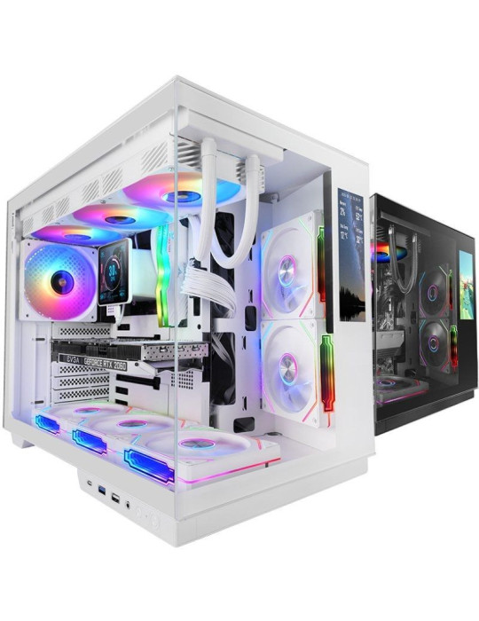 Caja Gaming Semitorre Mars Gaming MC-MIRAGE/ Blanca