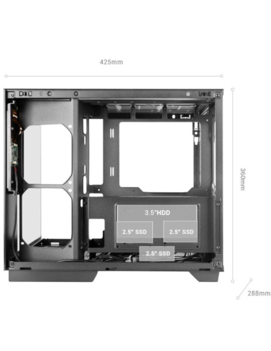 Caja Gaming Semitorre Mars Gaming MC-MIRAGE/ Blanca