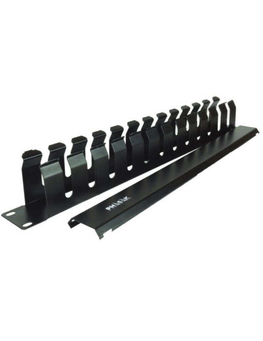 Panel Guía Cables con Tapa para Rack 19" Phasak PA 5095/ Altura 1U