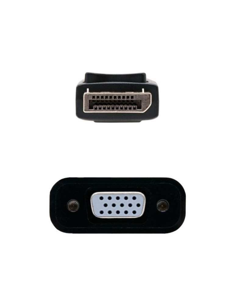 Conversor Nanocable 10.16.0602/ DisplayPort Macho - VGA Hembra/ 15cm/ Negro