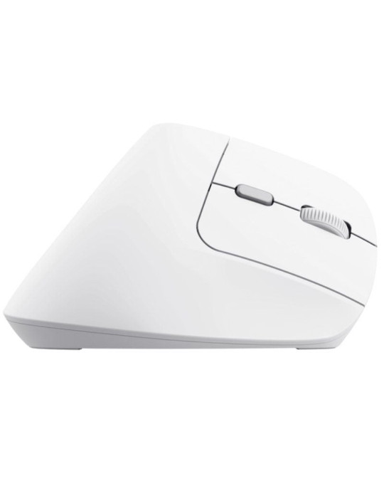 Ratón Vertical Inalámbrico Trust Bayo II/ Batería recargable/ Hasta 2400 DPI/ Blanco