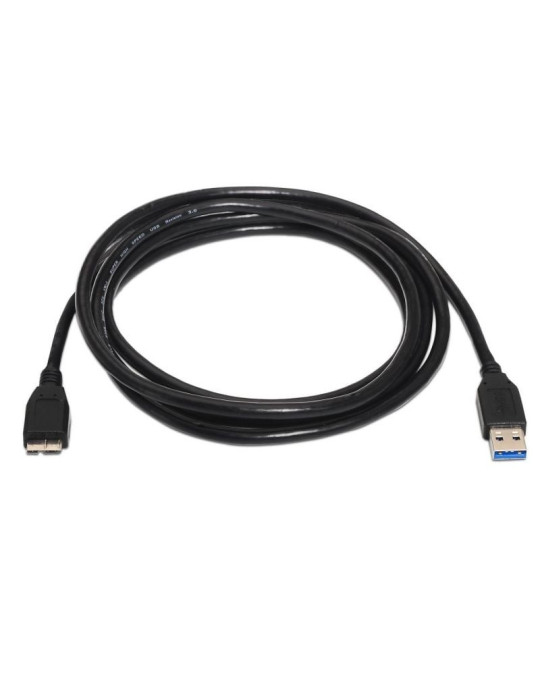 Cable USB 3.0 Aisens A105-0044/ USB Macho - MicroUSB Macho/ 5Gbps/ 2m/ Negro
