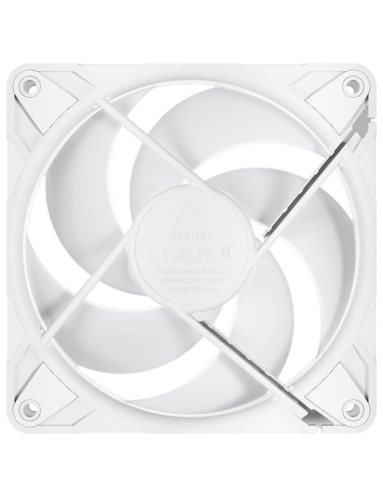 Ventilador Arctic P12 Pro Reverse A-RGB/ 12cm/ Blanco