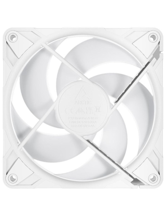 Ventilador Arctic P12 Pro Reverse A-RGB/ 12cm/ Blanco