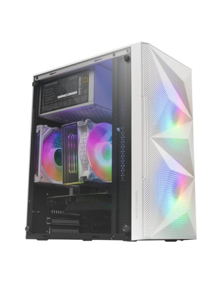 Caja Gaming Minitorre Mars Gaming MC-ME/ Blanca