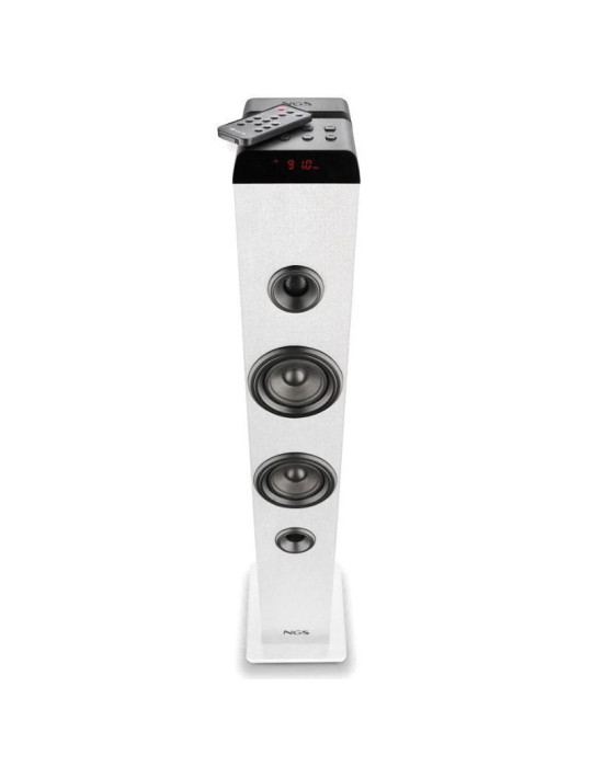 Torre de Sonido con Bluetooth NGS SKY CHARM PRO/ 80W/ 2.0/ Blanca