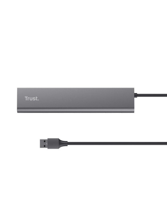 Hub USB 3.2 Gen1 Trust Halyx/ 7xUSB/ 1xUSB-C/ Gris