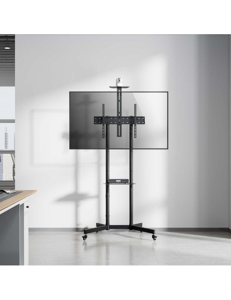 Soporte de Suelo Inclinable con Ruedas/ Soporte de Cámara Aisens FT70TE-335 para TV 37"-70"/ hasta 45kg
