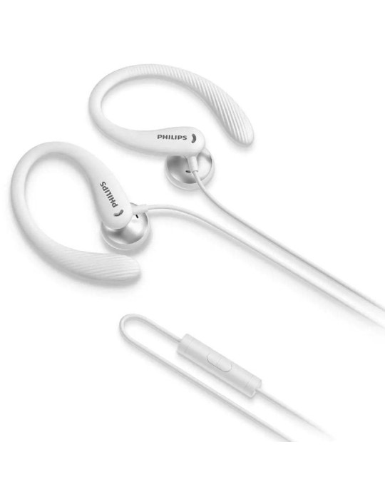 Auriculares Deportivos Philips TAA1105WT/ con Micrófono/ Jack 3.5/ Blancos