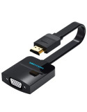 Cable Conversor Vention 74345/ HDMI Macho/ VGA Hembra/ 15cm/ Negro