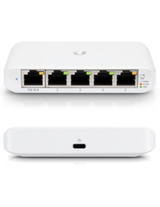 Switch Gestionable Ubiquiti USW-Flex Mini 5 Puertos/ RJ45 10/100/1000 PoE/ Pack 3 uds