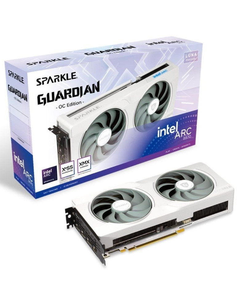 Tarjeta Gráfica Sparkle Intel Arc B570 Guardian Luna OC Edition/ 10GB GDDR6