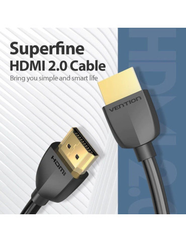 Cable HDMI 2.0 4K Portatil Vention AAIBH/ HDMI Macho - HDMI Macho/ 2m/ Negro 2