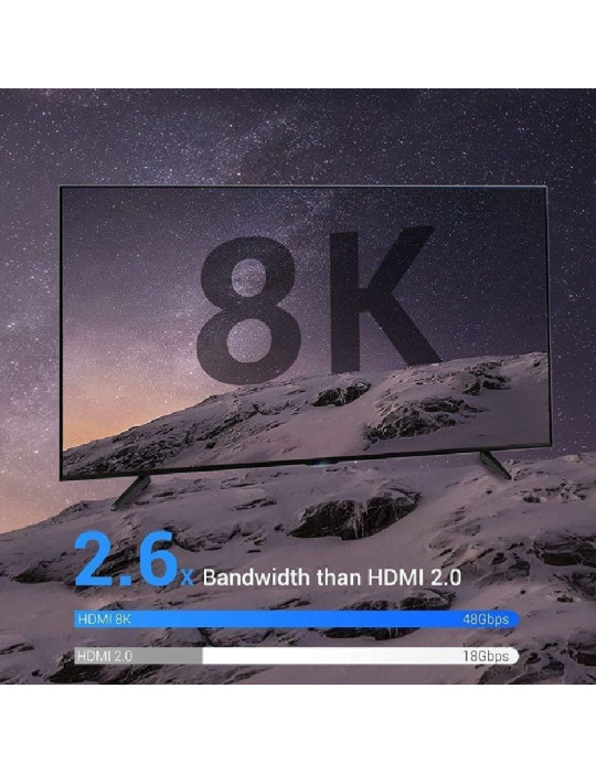  Cable HDMI 2.1 8K Vention ALGLI/ HDMI Macho - HDMI Macho/ 3m/ Azul