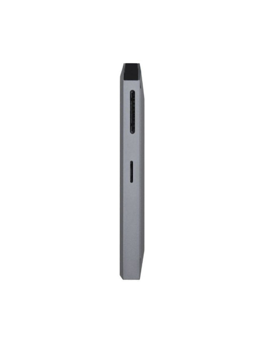 Docking USB Tipo-C Aisens ASUC-8P004-GR/ 1xHDMI 4K/ 3xUSB/ 1xRJ45/ 1xLector Tarjetas / 1xUSB Tipo-C PD/ Gris