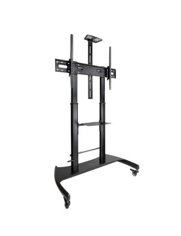 Soporte de Suelo con Ruedas Inclinable/ Nivelable TooQ FS20404HM-B para TV de 60-100"/ hasta 100kg