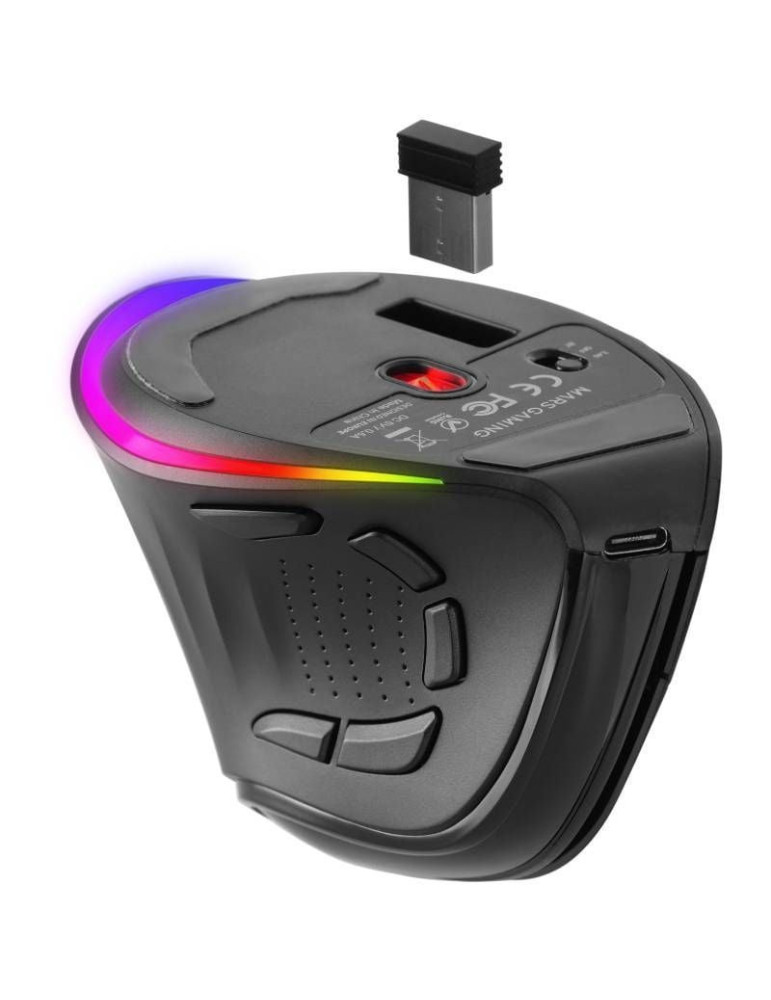 Ratón Gaming Vertical Inalámbrico Mars Gaming MM-SK/ Hasta 8400 DPI
