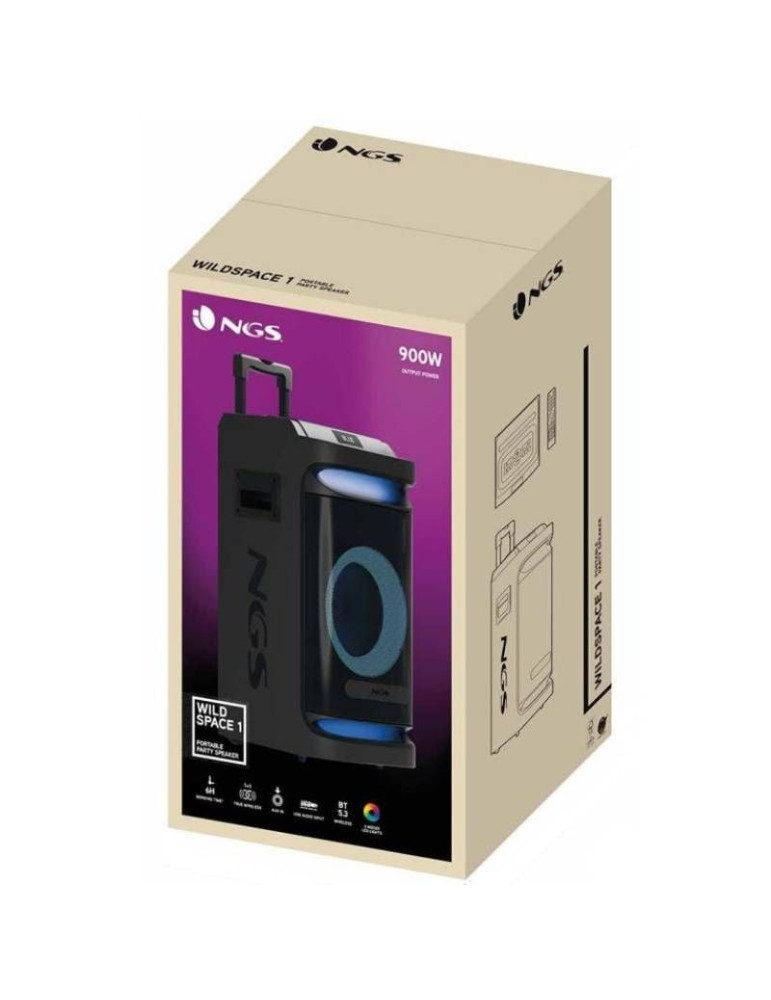 Altavoz Portable con Bluetooth NGS Wild Space 1/ 900W