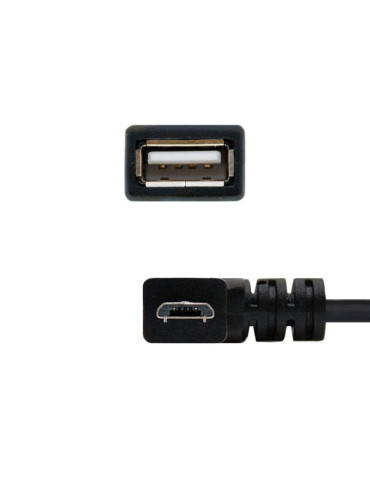 Cable USB 2.0 Nanocable 10.01.3600/ MicroUSB Macho - USB Hembra/ 15cm/ Negro 2