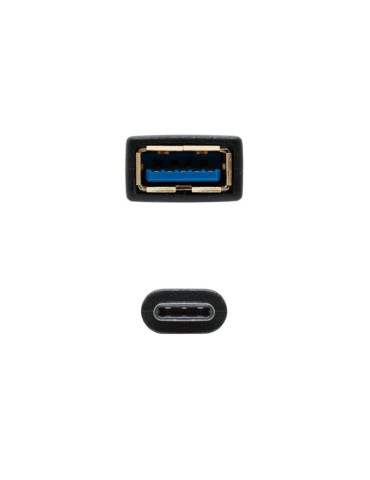 Cable USB 3.1 Nanocable 10.01.4201/ USB Tipo-C Macho - USB Hembra/ 15cm/ Negro 2