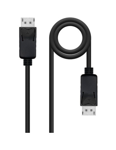Cable DisplayPort 1.4 8K Nanocable 10.15.2802/ DisplayPort Macho - DisplayPort Macho/ 2m/ Certificado/ Negro