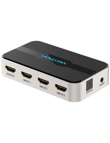 Duplicador HDMI Vention AFJH0/ 3x HDMI Hembra - HDMI Macho / 1x Audio 2
