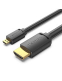 Cable Micro HDMI 2.0 4K Vention AGIBF/ HDMI Macho - Micro HDMI Macho/ 1m/ Negro
