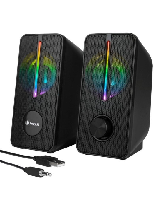 Altavoces NGS GSX-150/ 12W/ 2.0/ Negros