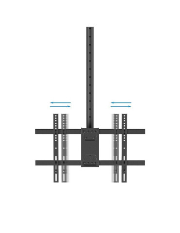 Soporte de Techo Giratorio/ Inclinable/ Nivelable TooQ LPCE1186TSLI-XL-B para TV de 43-86"/ hasta 60kg 2