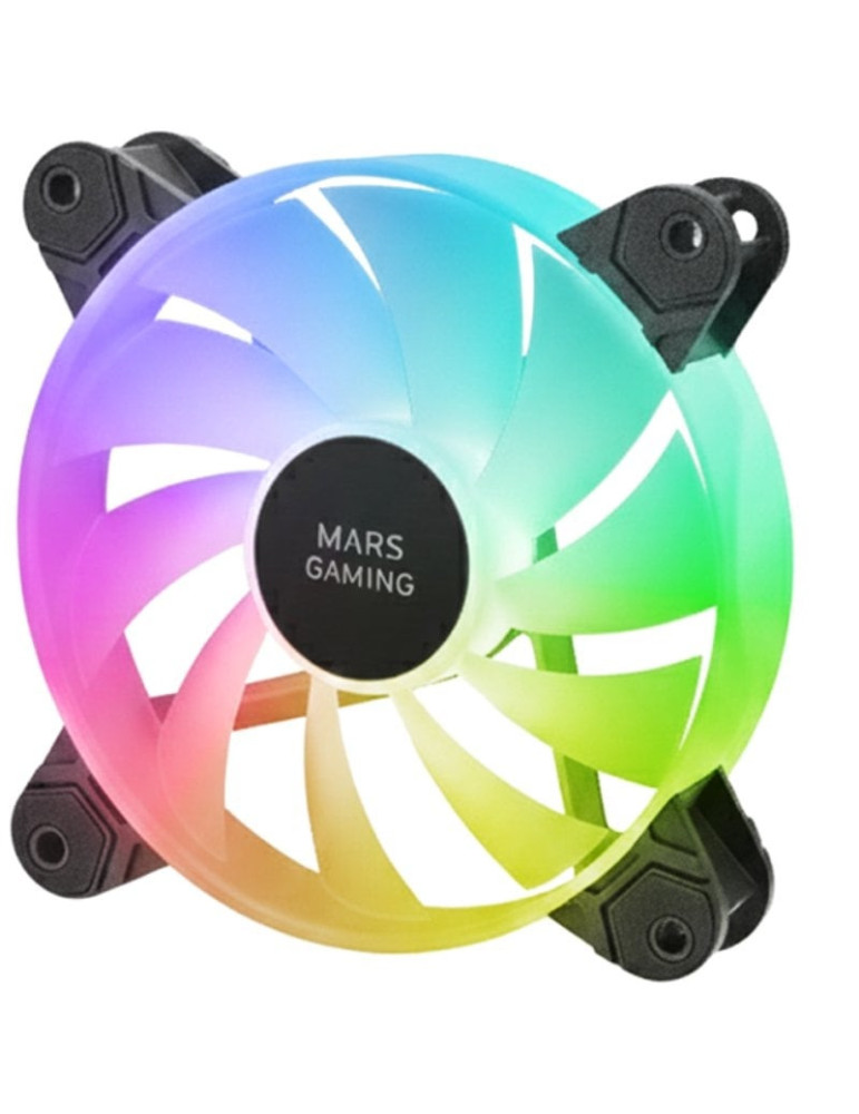 Pack 4 Ventiladores Mars Gaming MF-4A/ 12cm/ ARGB/ Negro