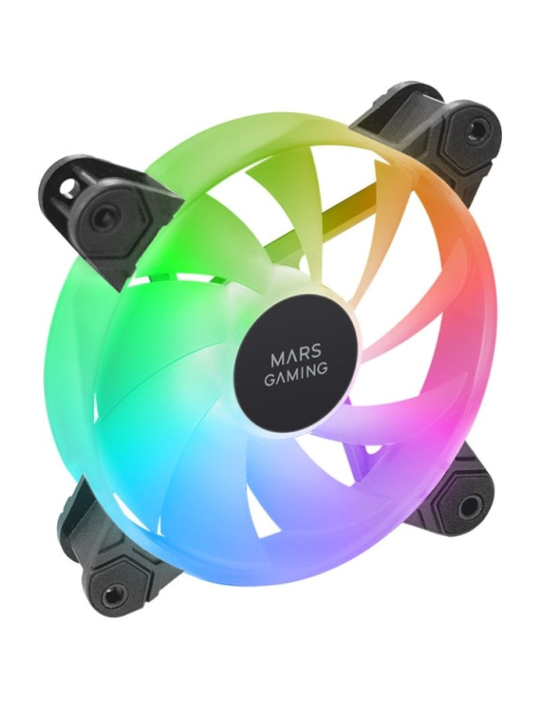 Pack 4 Ventiladores Mars Gaming MF-4A/ 12cm/ ARGB/ Negro