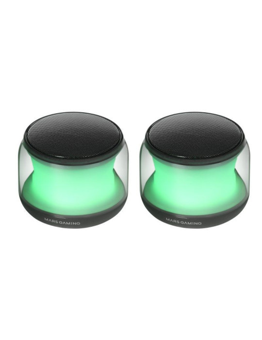 Altavoces con Bluetooth Mars Gaming MS-AURA/ 15W/ 2.0/ Negros