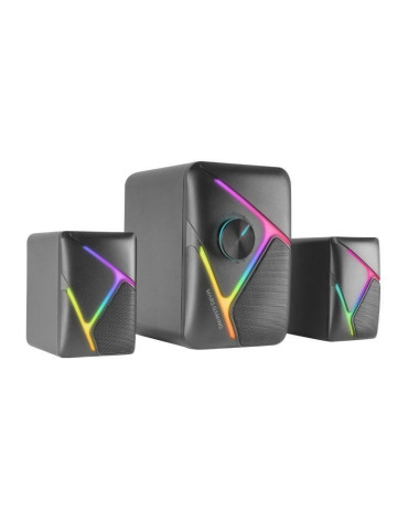 Altavoces Mars Gaming MS-H21/ 35W/ 2.1/ Negros
