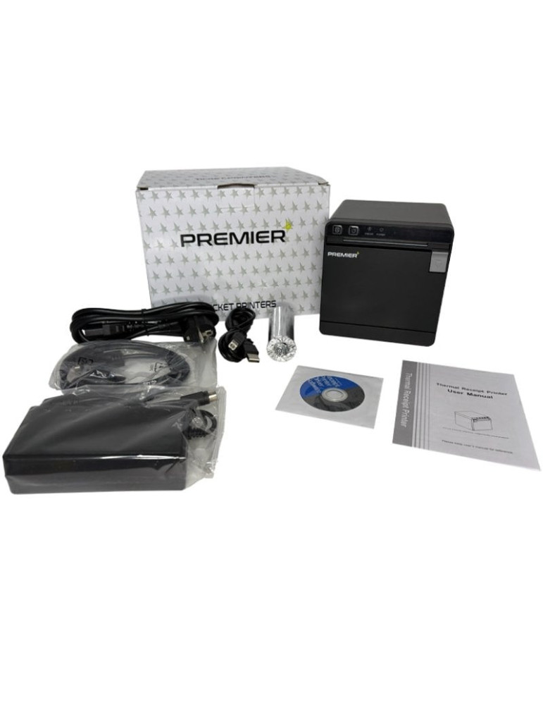 Impresora de Tickets Premier ITP-Front II/ Térmica/ Ancho papel 80mm/ USB-Ethernet/ Negra