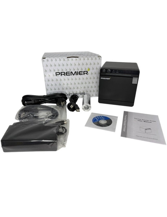 Impresora de Tickets Premier ITP-Front II/ Térmica/ Ancho papel 80mm/ USB-Ethernet/ Negra
