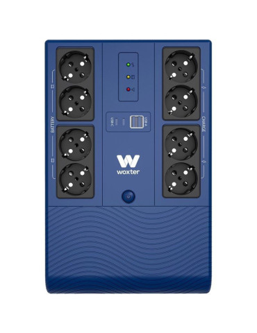 SAI Línea Interactiva Woxter Multibase UPS 800 VA/ 800VA-480W/ 8 Salidas/ Formato Torre