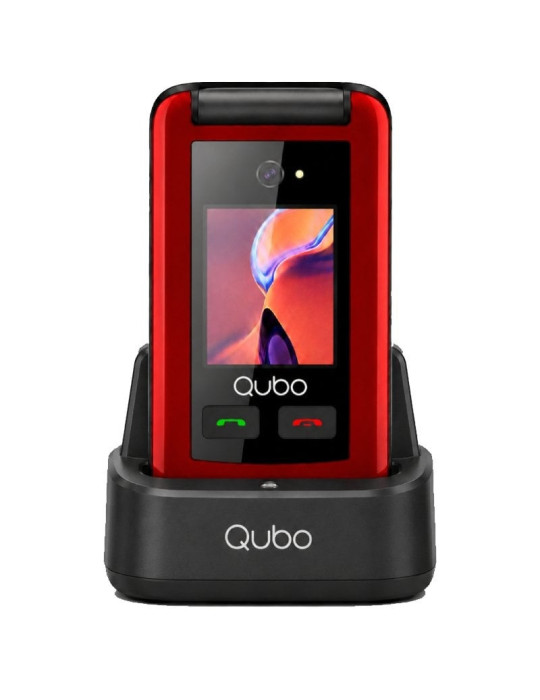 Teléfono Móvil Qubo X-247RDC 4G para Personas Mayores/ Rojo